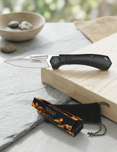 TOKISU Pocketknife van Ebenhout, Kogellager