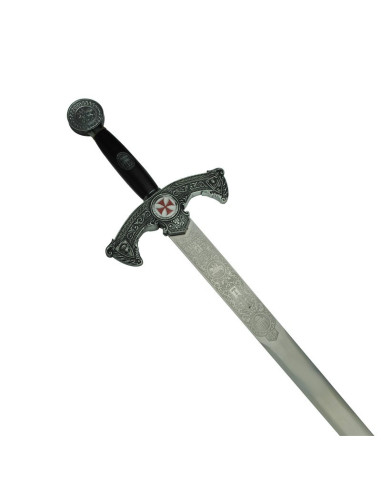 Espada Templaria rústica, decorada