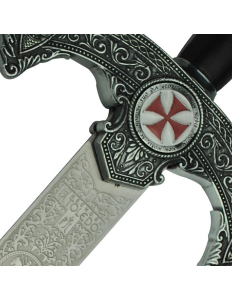 Espada Templaria rústica, decorada