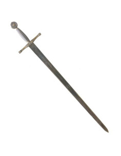Espada Excalibur en acabados plateados y dorados,... 2
