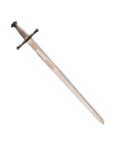 Espada Carlos V, hoja rústica grabada