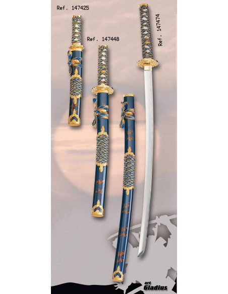 Katana vaina azul-oro Katana vaina azul-oro