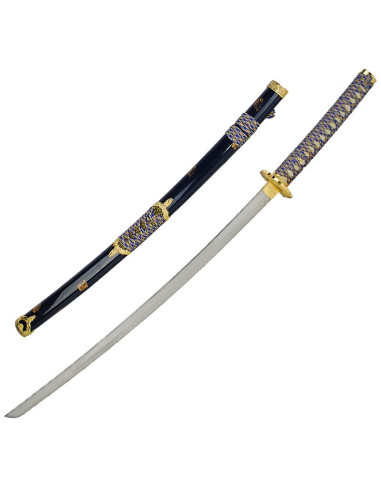 Katana schede blauw-goud