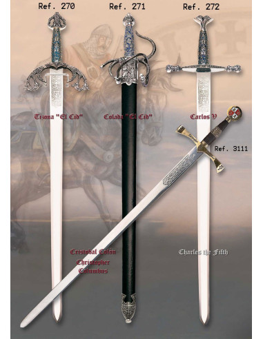 Tizona Cid sværd med mejslet skaft