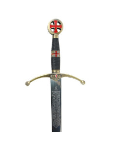 Decoratief zwaard van de kruisvaarders met gravures