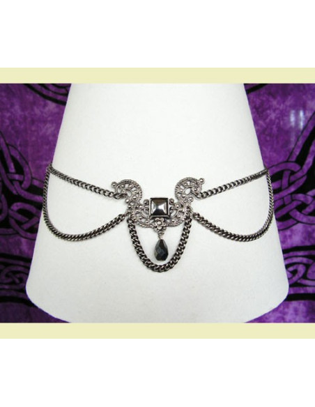 Tiara con perlas de cristal