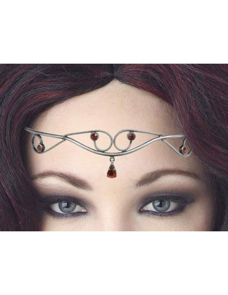 Tiara met kristallen parels