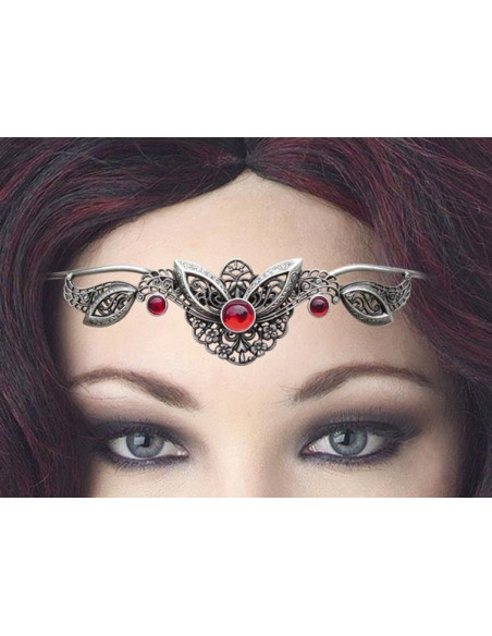 Tiara con perlas de cristal