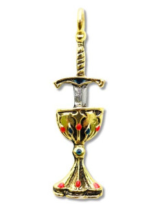 Colgante Templario Daga y cáliz