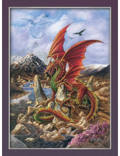 Poster dragón de fuego (30 x 40,5 cm)