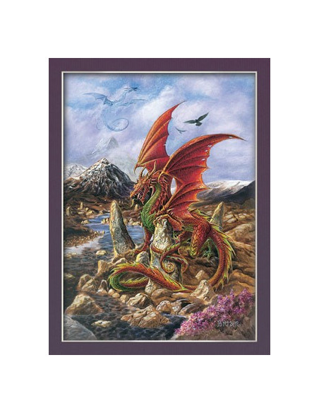 Poster dragón de fuego (30 x 40,5 cm)