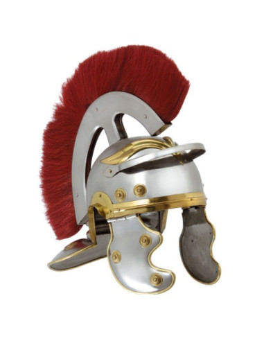 Römischer Centurion-Helm mit frontalem Federbusch