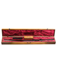 Praktische Katana-Klinge aus Kohlenstoffstahl, Etui und Reinigungsset 2