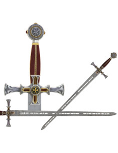 Espada templaria damasquinada 2