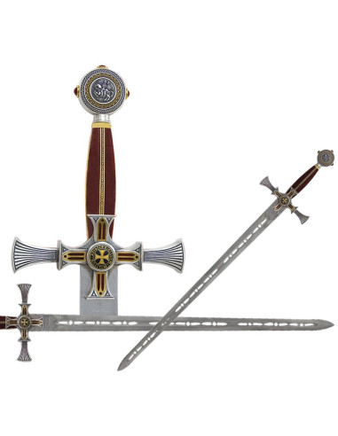 tauschiertes Templerschwert