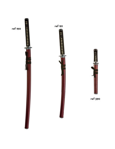 Wakizashi rød skede