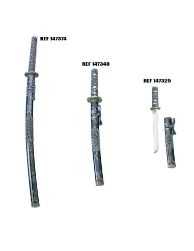 Wakizashi azul-plata