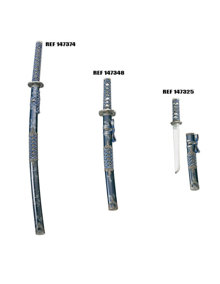Wakizashi azul-plata Wakizashi azul-plata
