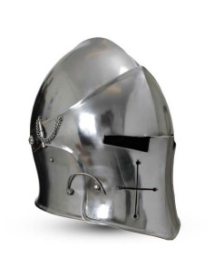 Bacinete medieval con visor