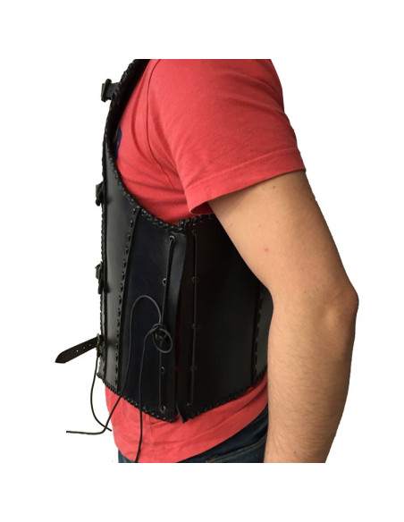 Armadura medieval cuero negro Armadura medieval cuero negro