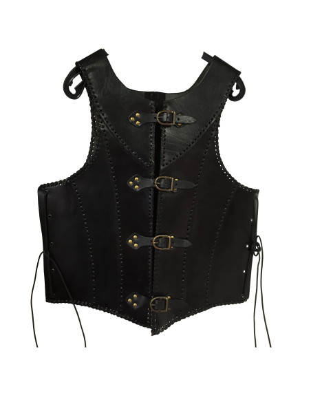 Middelalderlig sort læderpanser