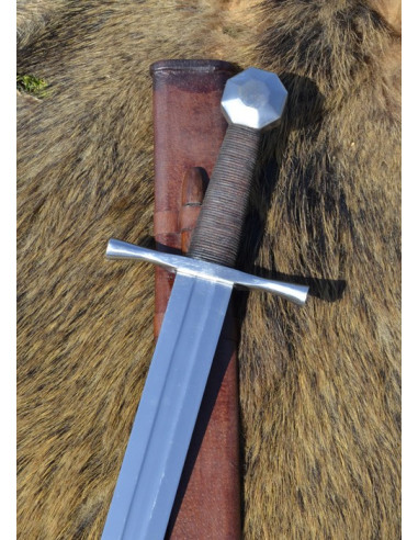 Sword Crusader ottekantet stang, med skede