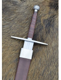 Middelalderligt langt sværd med skede, funktionelt