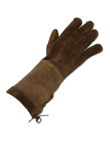 Braune mittelalterliche Handschuhe