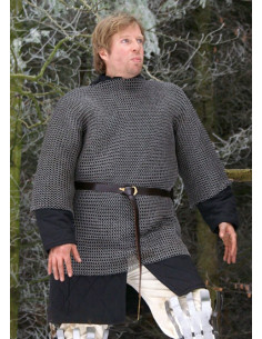 Ringbrynje i sort stål