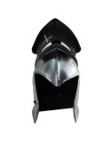 Barbuta medieval con visor