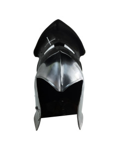 Barbuta medieval con visor 2