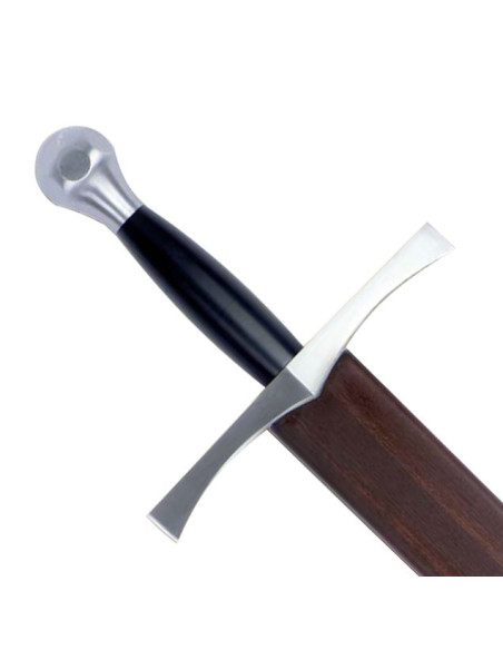 Funktionelt middelalderligt sværd med skede