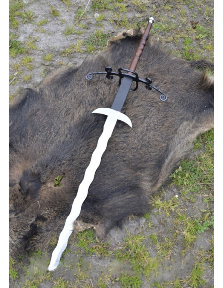 Sværd 2 flammende hænder, 147 cm.