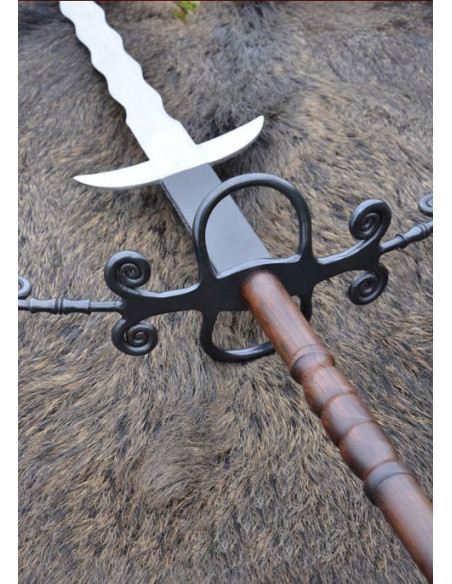 Espada 2 manos flamígera, 147 cms.