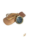 Kompass mit Ledertasche