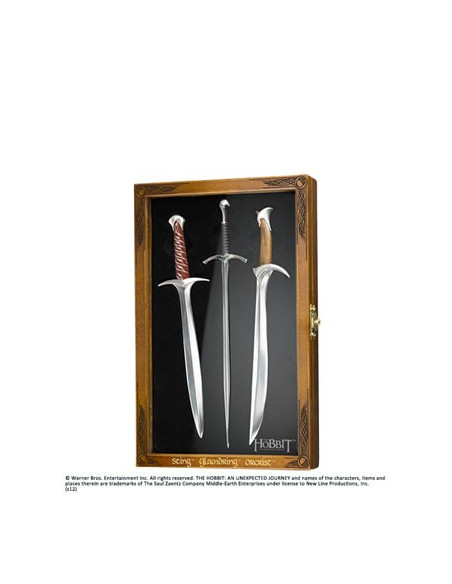 Set 3 abrecartas y cofre, Hobbit