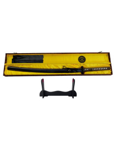 Katana, Tsuba und Ständer aus Kohlenstoffstahl