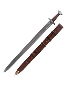 Espada vikinga puntiaguda con vaina