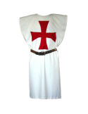 Hvid surcoat med rødt Templarkors