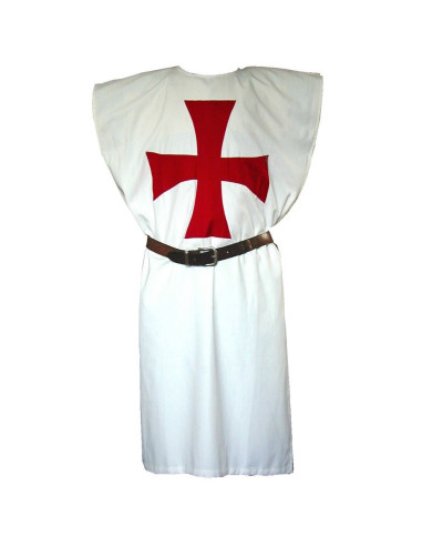 Hvid surcoat med rødt Templarkors