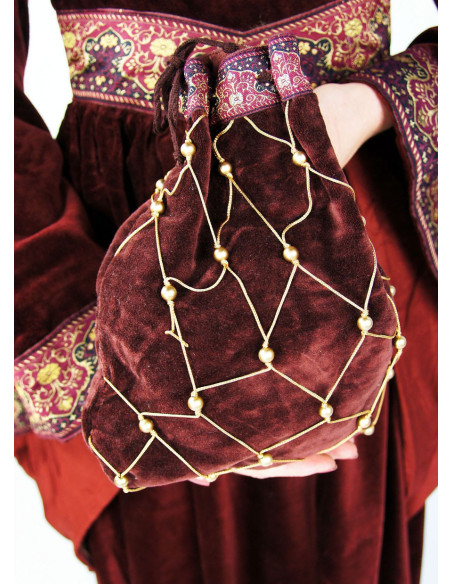 Bolso redecilla mujer noble medieval