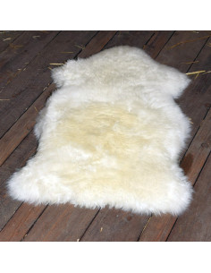 Lamsleer, naturel wit