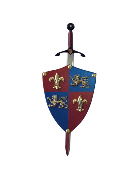 Mini-schild Zwarte Prins met mini-zwaard