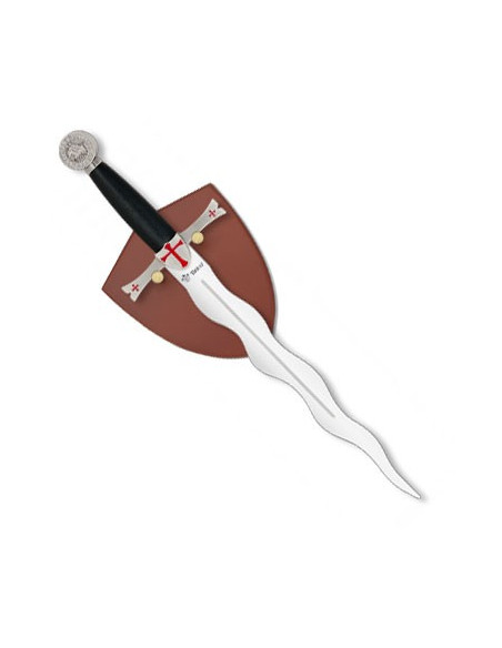 Daga templarios flamigera, plata Daga templarios flamigera, plata