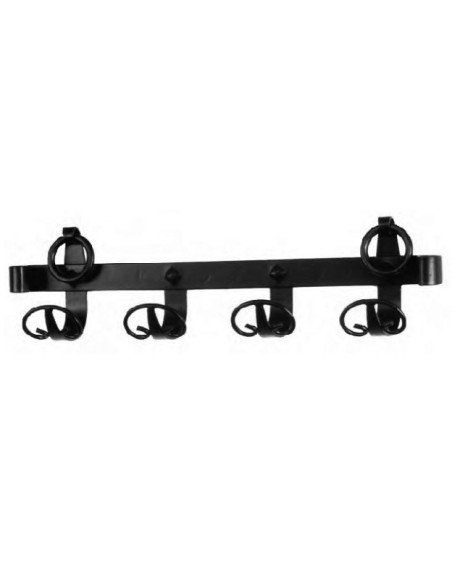 Middeleeuwse smeedijzeren hanger met 4 haken