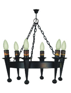 Smeedlamp 6 fakkels