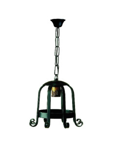 Farol forja medieval con 1 luz. (65x26 cms.)
