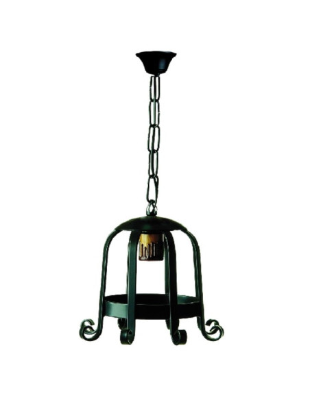 Farol forja medieval con 1 luz. (65x26 cms.)