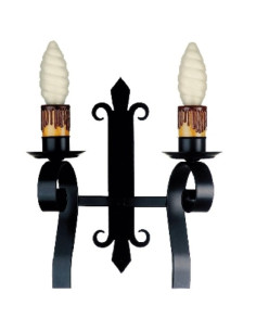 Aplique vela forja, 2 luces