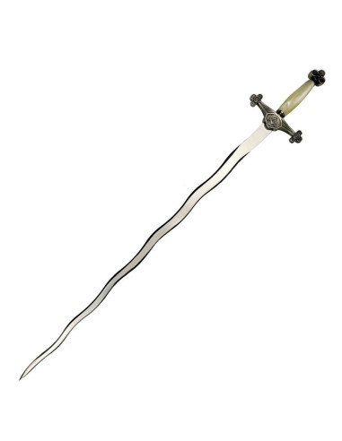 Freimaurerschwert flammendes Silber